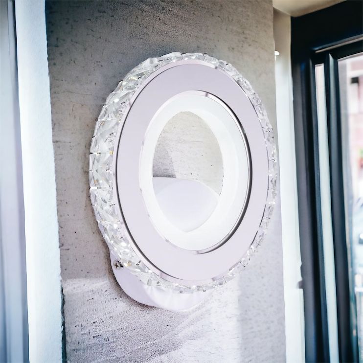 Aplica LED 18W Cristal Rotunda Alba