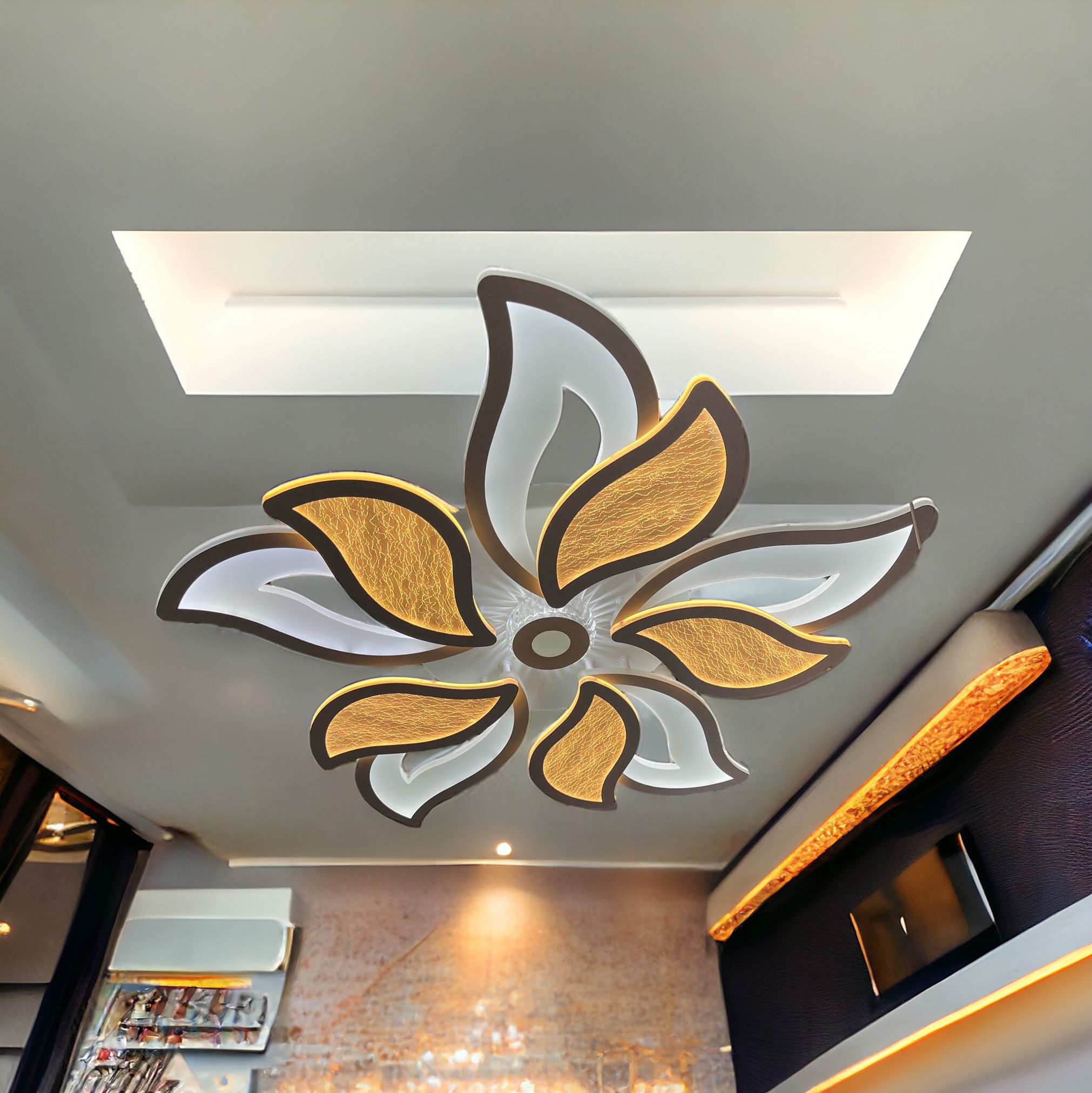 Lustra LED 240W Flower Echivalent 1000W Telecomanda