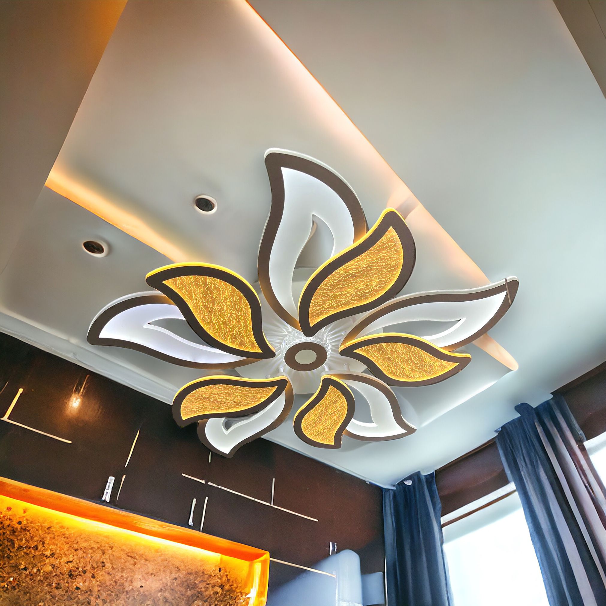 Lustra LED 240W Flower Echivalent 1000W Telecomanda