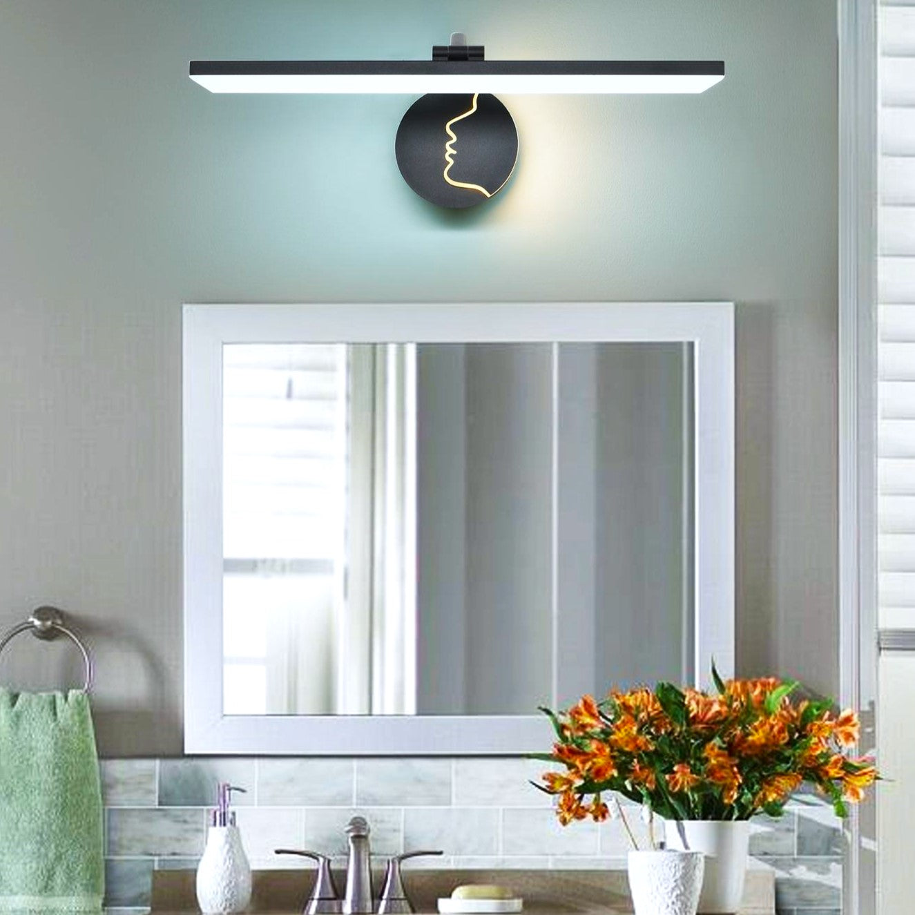 Aplica Led Baie 36W Face Black Wall Light Fixtures