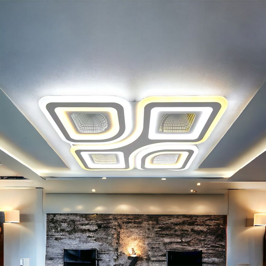 Lustra LED MIRROR MOLLY Echivalent 600W Telecomanda