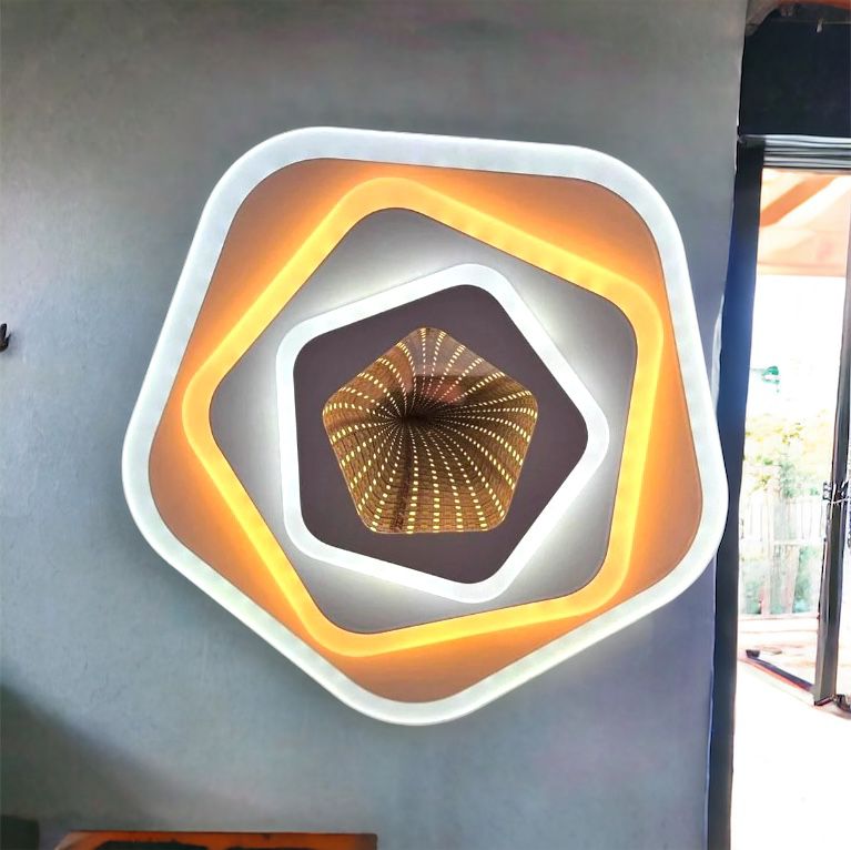 Lustra LED 40W GALAXY 3D Pentagon Echivalent 200W