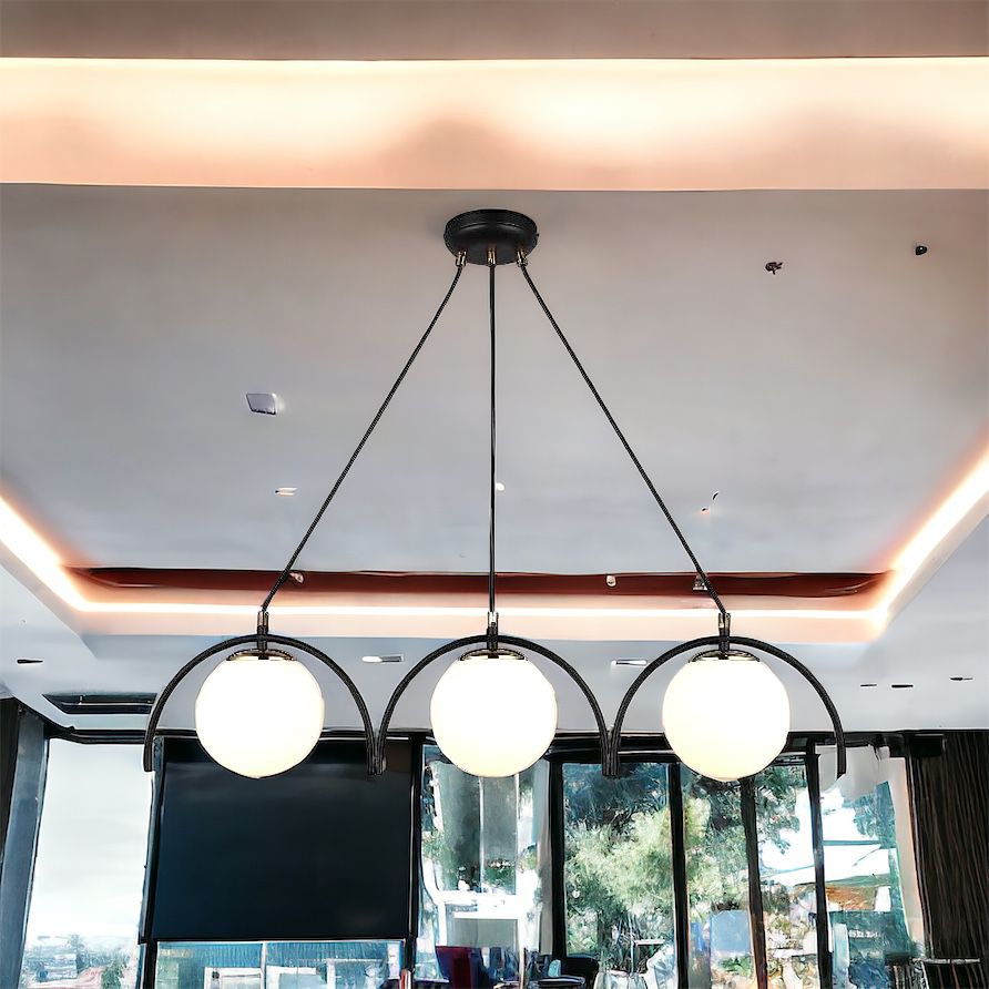 Lustra Abajur MAT Neagra 3xE27 MX420-3