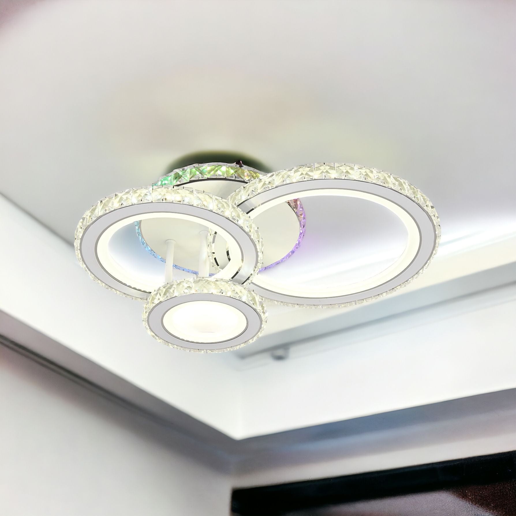 Lustra LED Cristal Ciryla Alba RGB Echivalent 500W