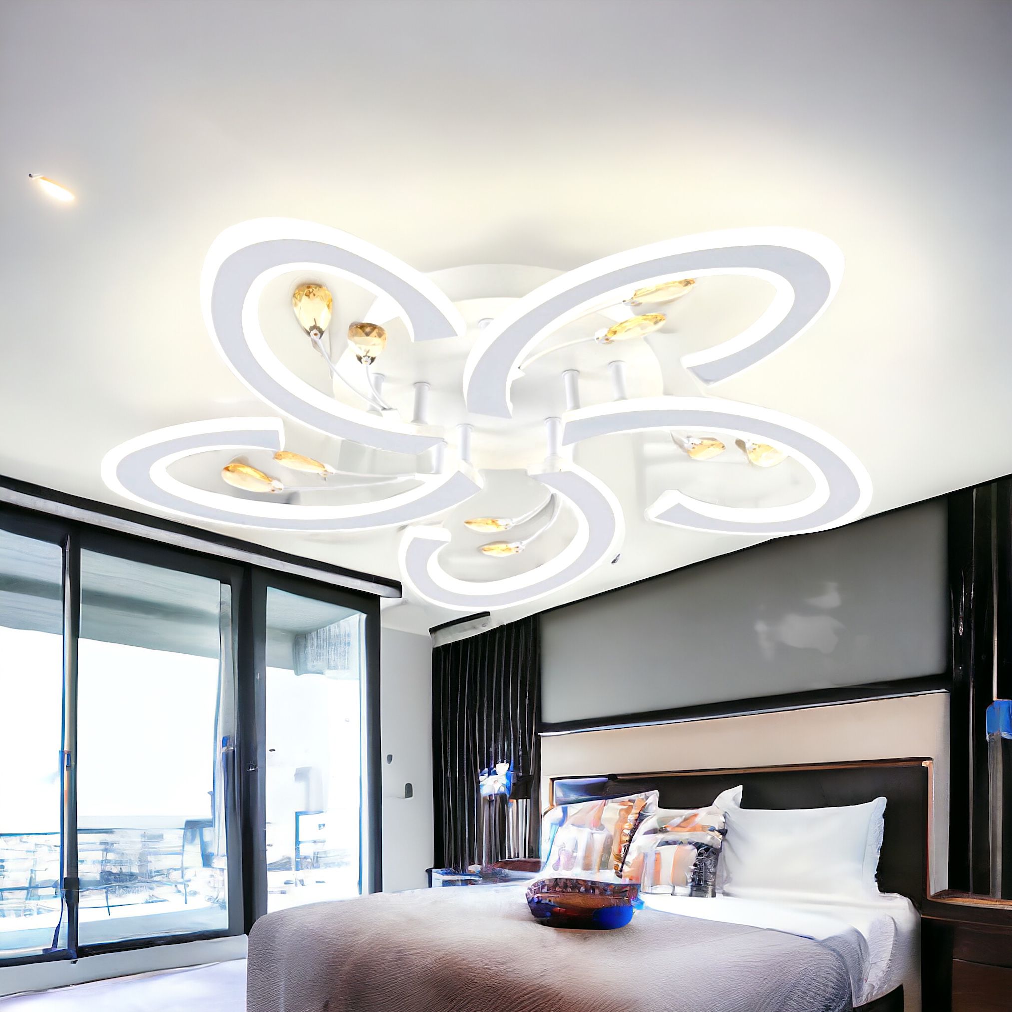 Lustra LED ANNA Echivalent 500W Telecomanda