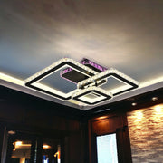 Lustra LED Kalista Black Cristal RGB Echivalent 500W