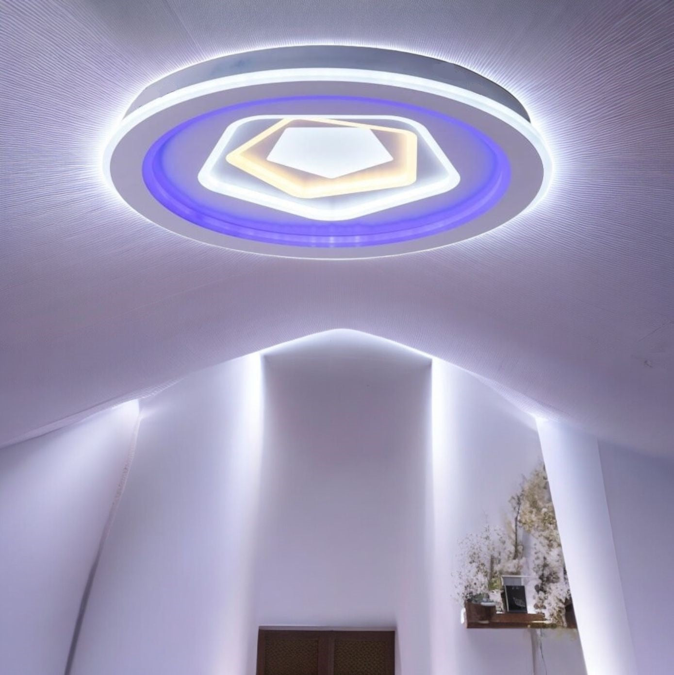 Lustra LED Round Levels RGB Echivalent 800W Telecomanda