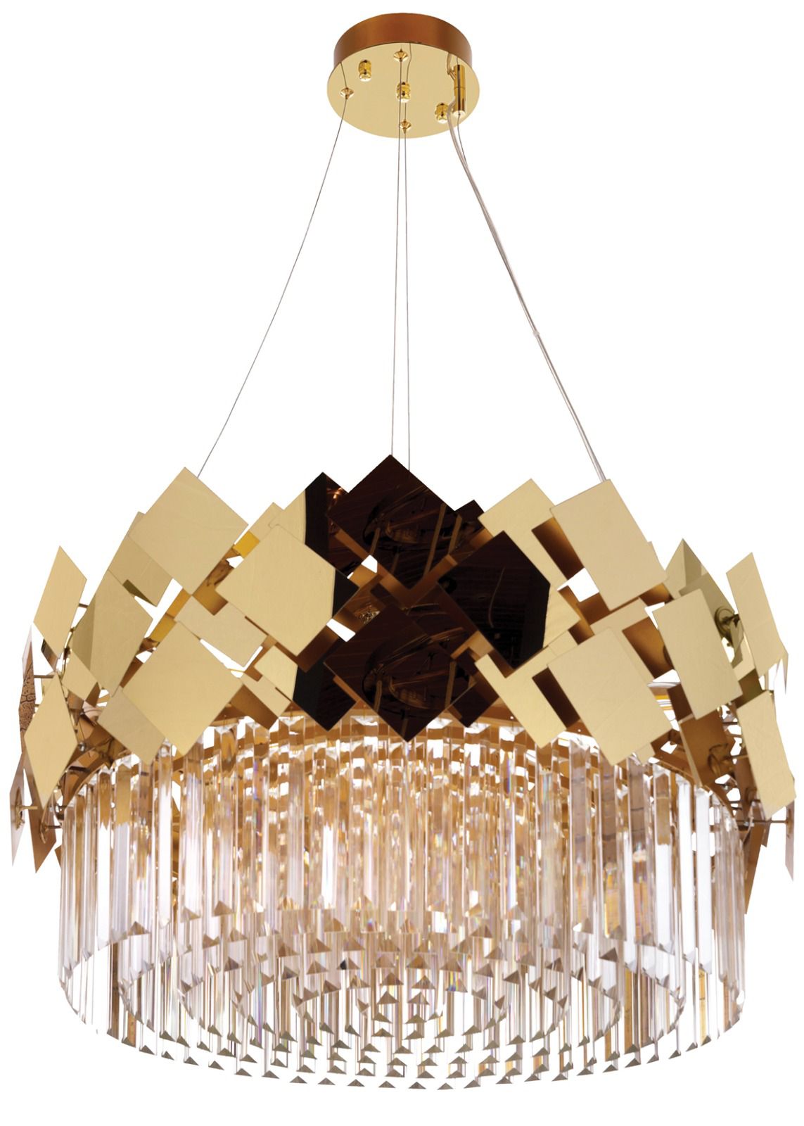 Candelabru Cristal Modern Troy Golden Chrome