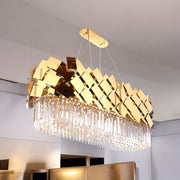 Candelabru Cristal Modern Troy 80x30cm Golden Chrome