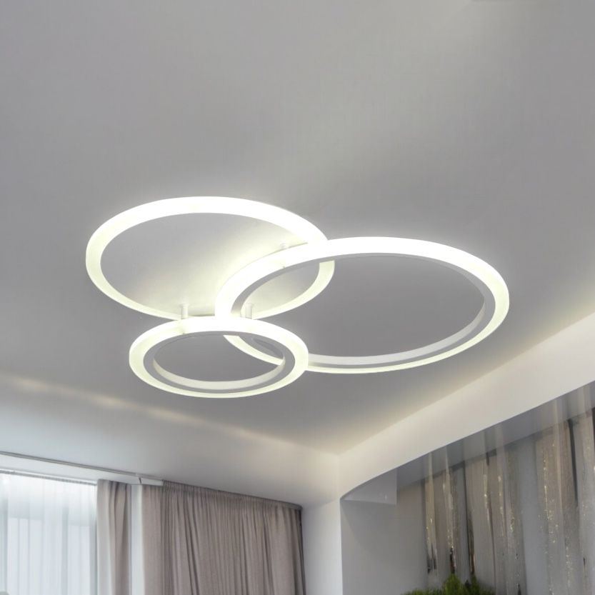 Lustra Led 88W Two Circle Design Telecomanda Echivalent 400W Lighting Fixtures