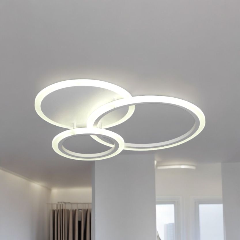 Lustra LED TWO CIRCLE Design Echivalent 400W Telecomanda