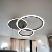 Lustra LED TWO BLACK CIRCLE Design Telecomanda Echivalent 400W