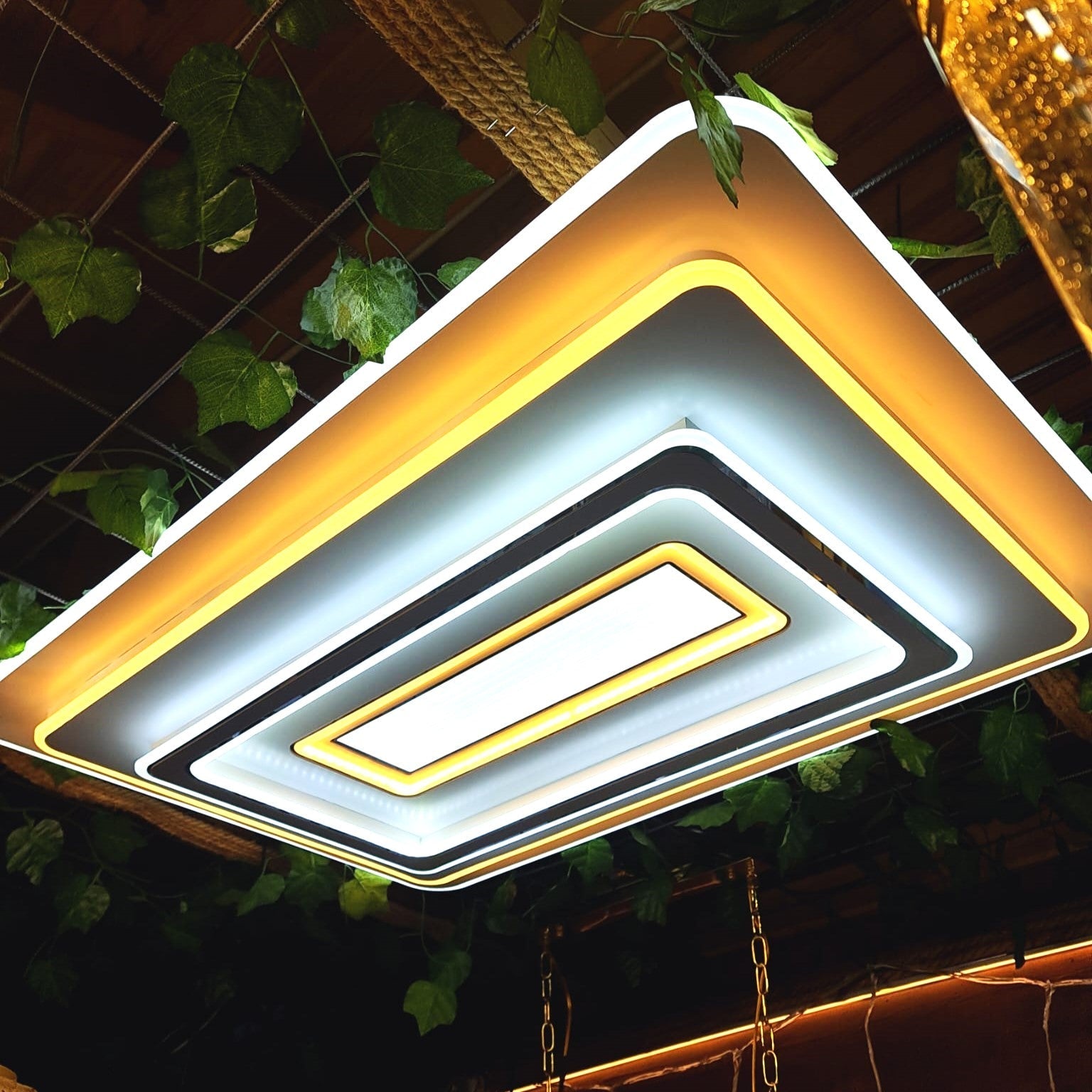 Lustra LED Dreptunghiulara 110x70cm Echivalent 1200W Telecomanda