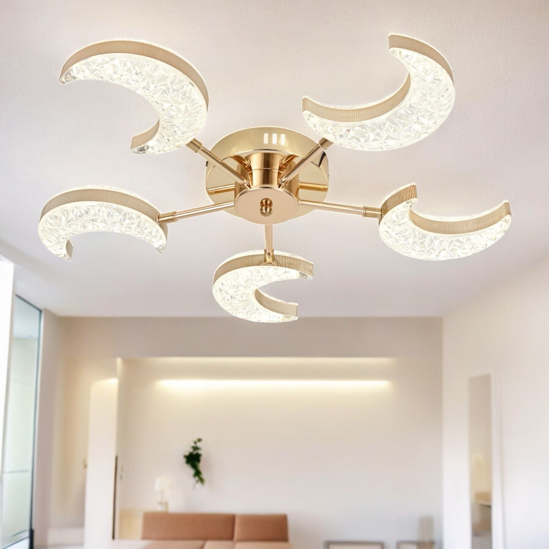 Lustra LED Halfmoon Gold Echivalent 400W