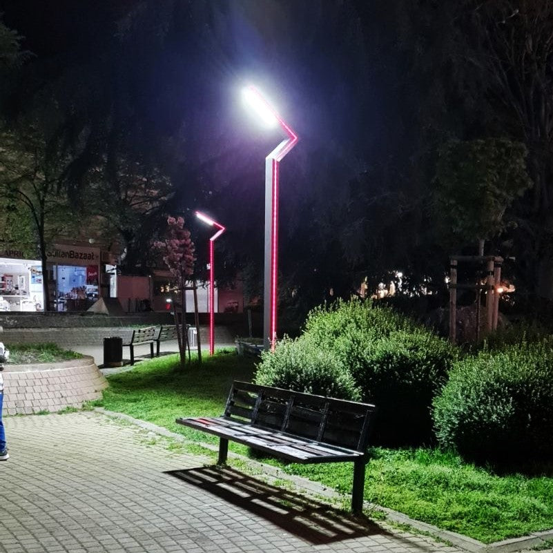 Stalp Iluminat Stradal 30W RGB Telecomanda 3.5m