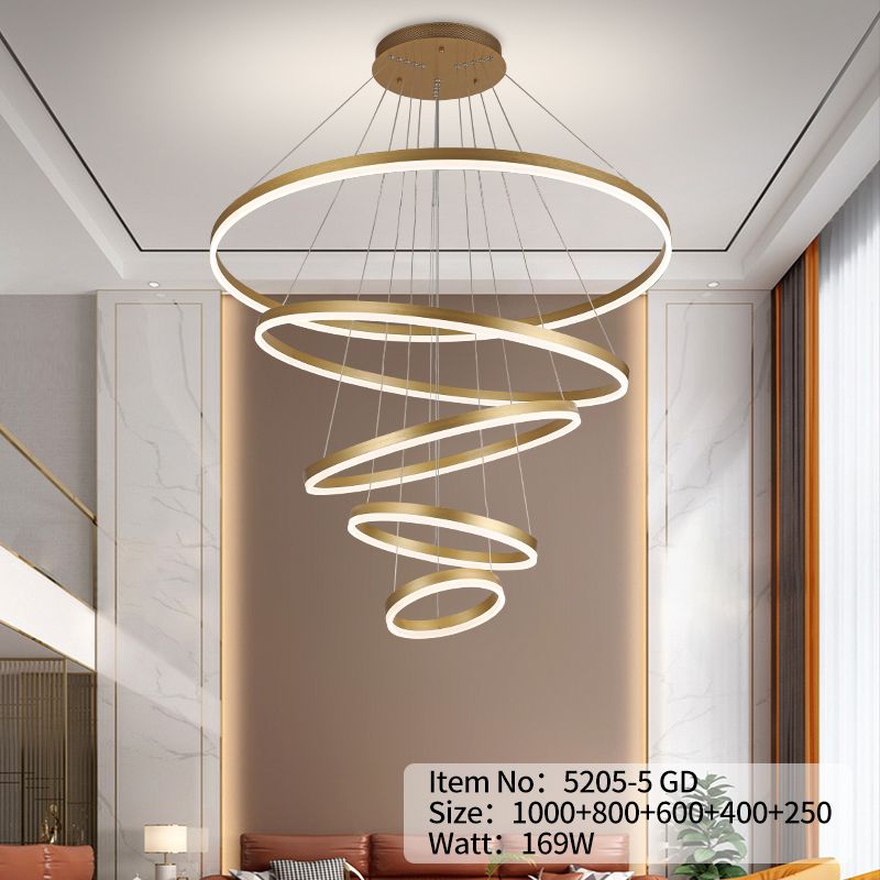 Lustra LED WONDERLAND Gold 5 Segmente Echivalent 1200W Telecomanda