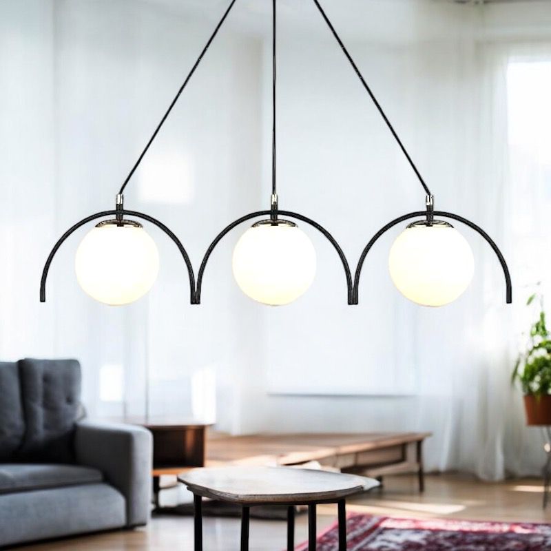 Lustra Abajur MAT Neagra 3xE27 MX420-3