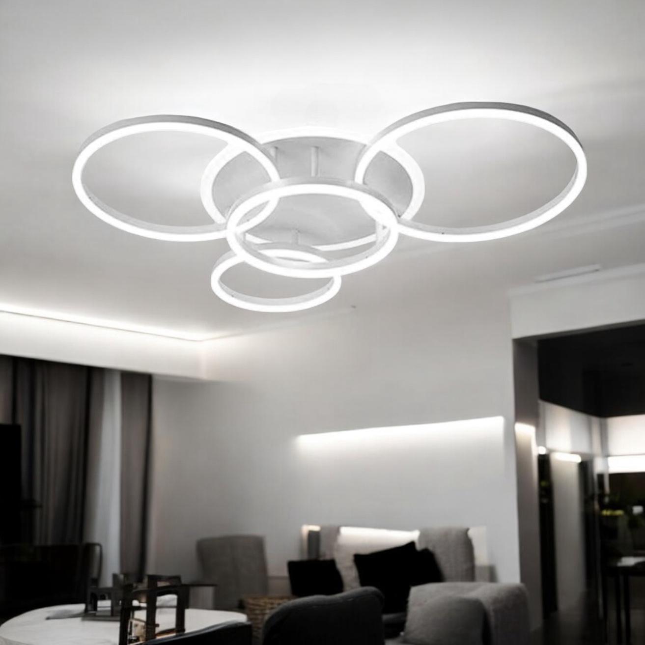 Lustra LED 234W CIRCLE White Luxury Echivalent 1200W Telecomanda