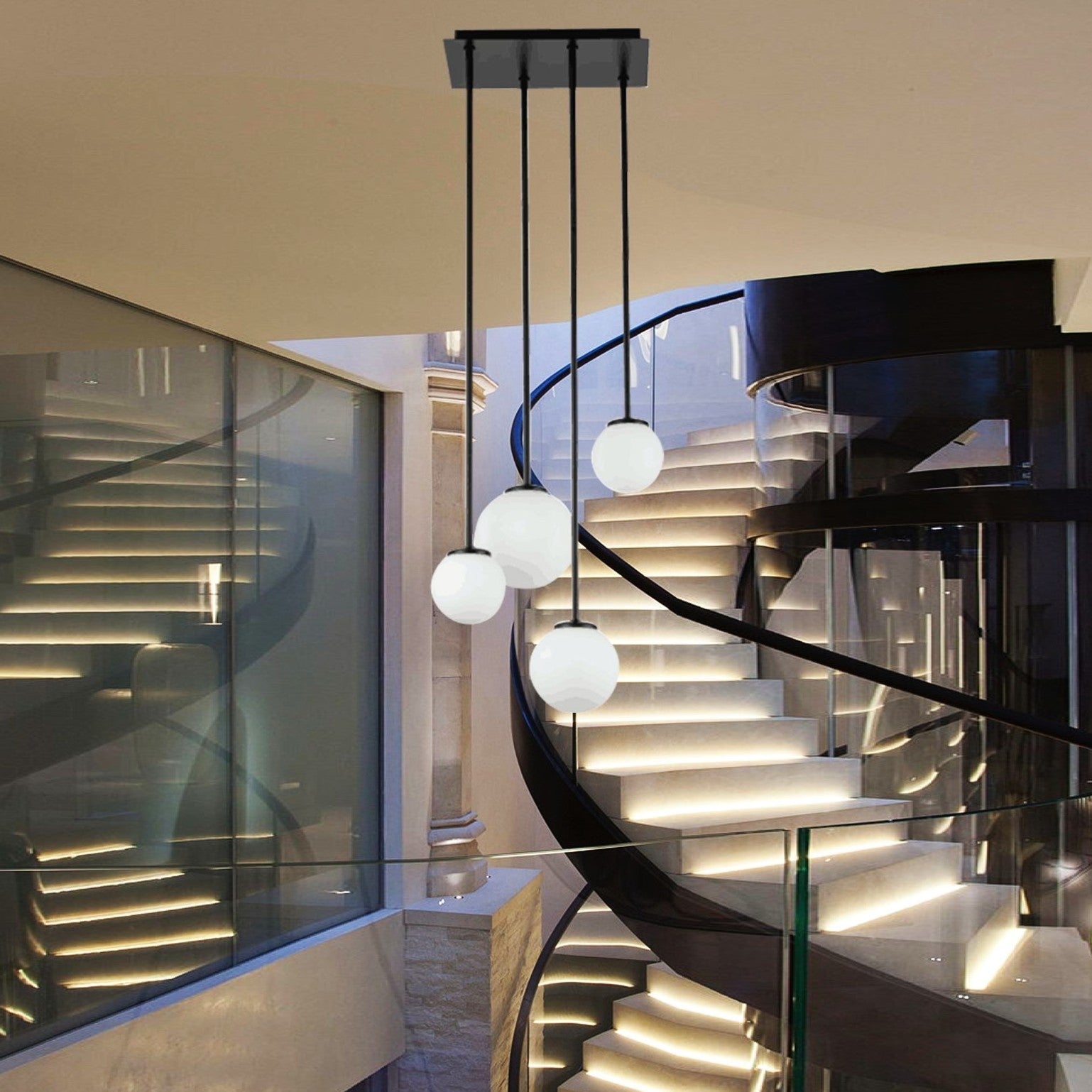 Lustra Abajur MAT Black SIGMA 4xE27