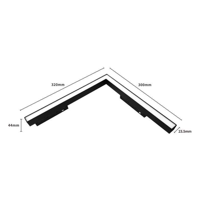 Spot LED 90 Grade 24W 62cm Magnetic CCT Negru Mat