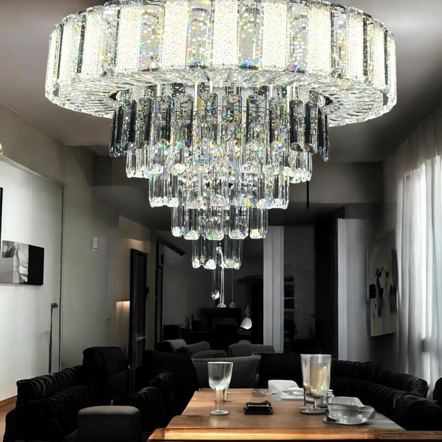 Lustra LED Cristal Galadriel Echivalent 800W Telecomanda