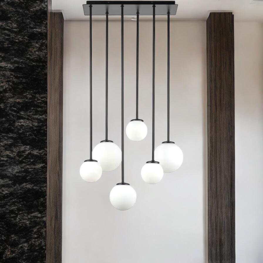 Lustra Abajur MAT Black SIGMA 6xE27