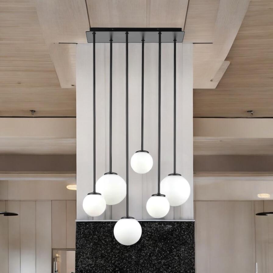 Lustra Abajur MAT Black SIGMA 6xE27