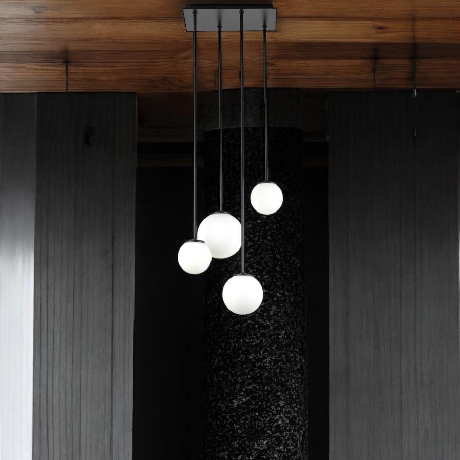 Lustra Abajur MAT Black SIGMA 4xE27