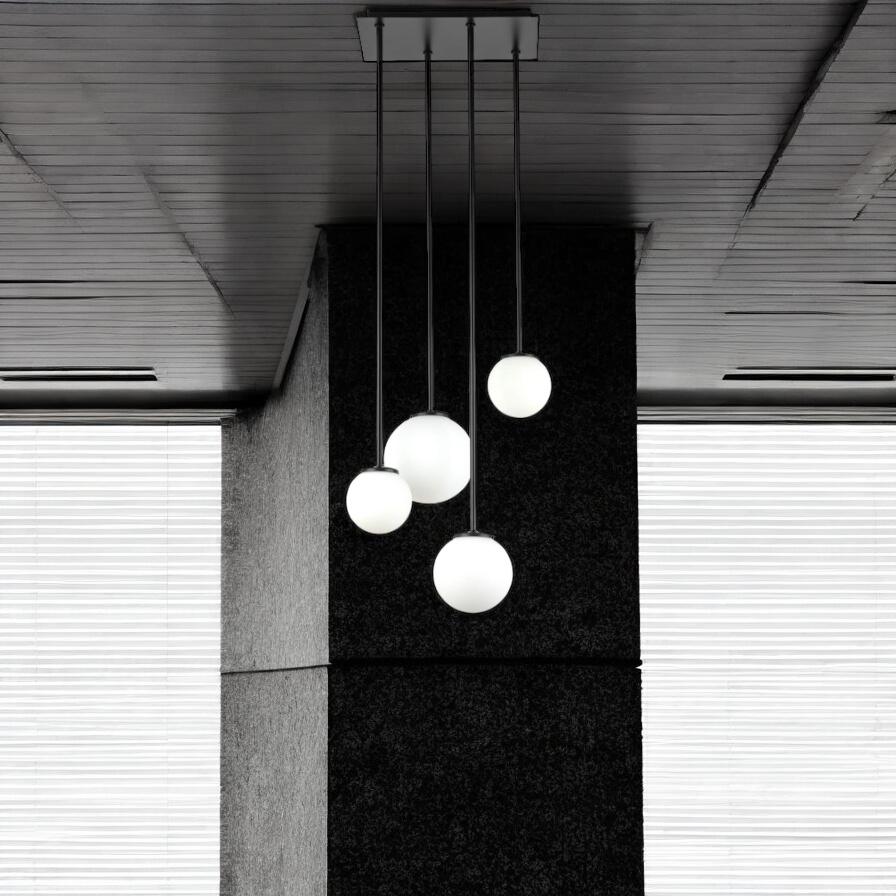 Lustra Abajur MAT Black SIGMA 4xE27