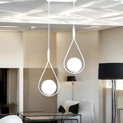 Lustra Abajur Mat White Tears 2xE14