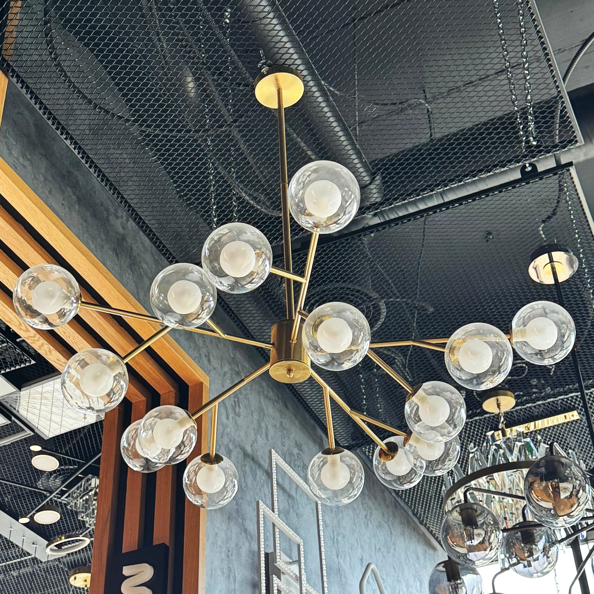 Lustra Abajur BERGAMO Gold 15xG9