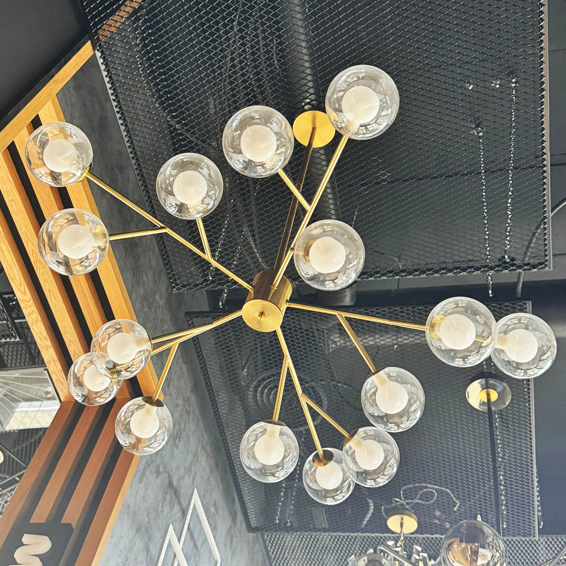 Lustra Abajur BERGAMO Gold 15xG9