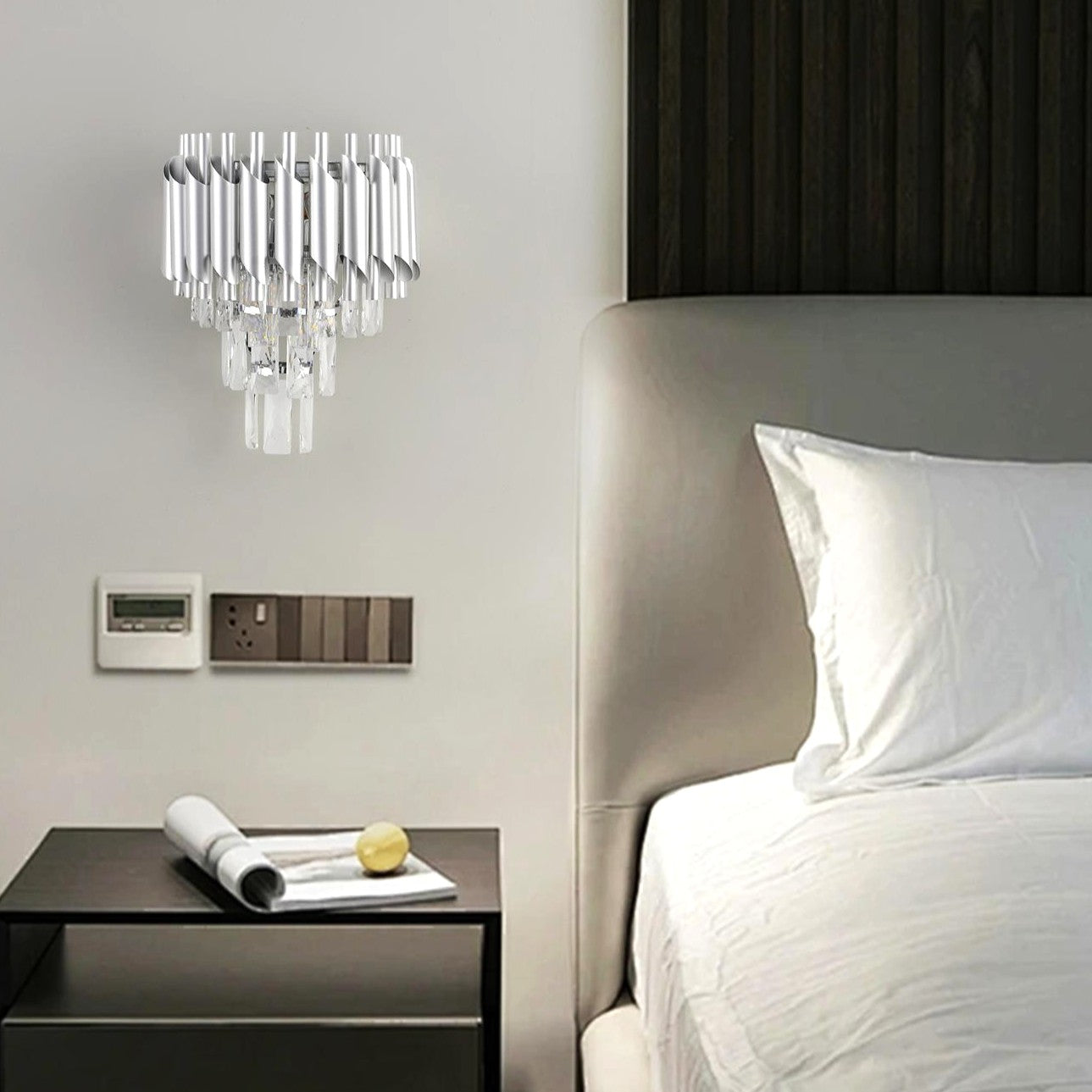 Aplica Perete Cristal Silver Panther