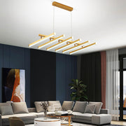 Lustra LED Suspendata 6 Linii Reglabile Gold Echivalent 800W Telecomanda