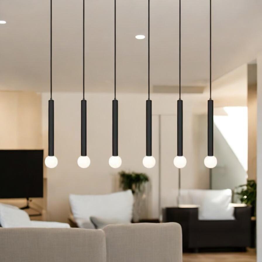 Lustra LED Suspendata LORETO Black Echivalent 400W