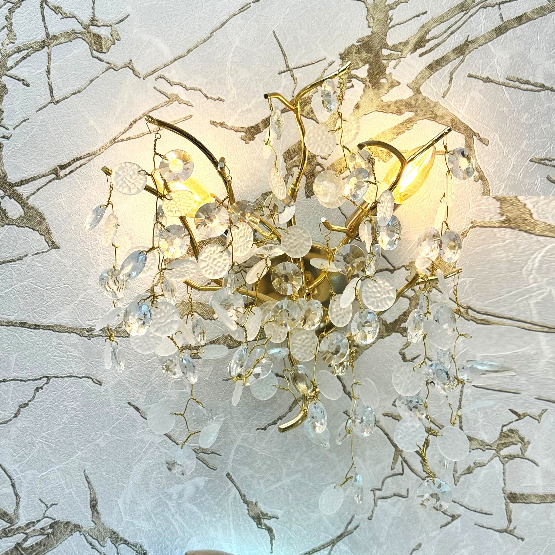 Aplica Perete Cristal Luxury Golden SunFlower