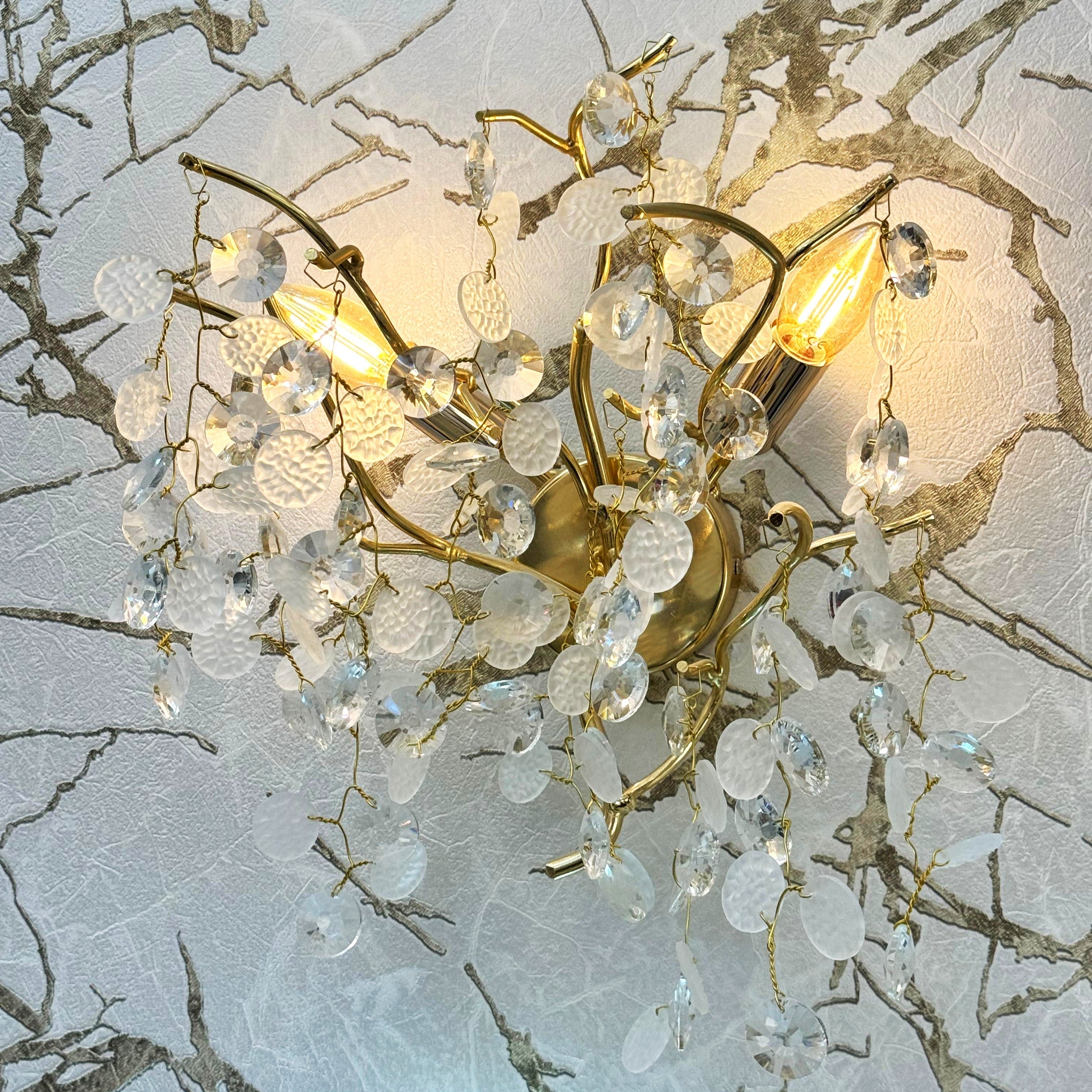 Aplica Perete Cristal Luxury Golden SunFlower