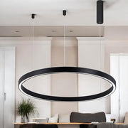 Lustra LED Suspendata TULLIO 60cm Black 1 Segment Echivalent 300W