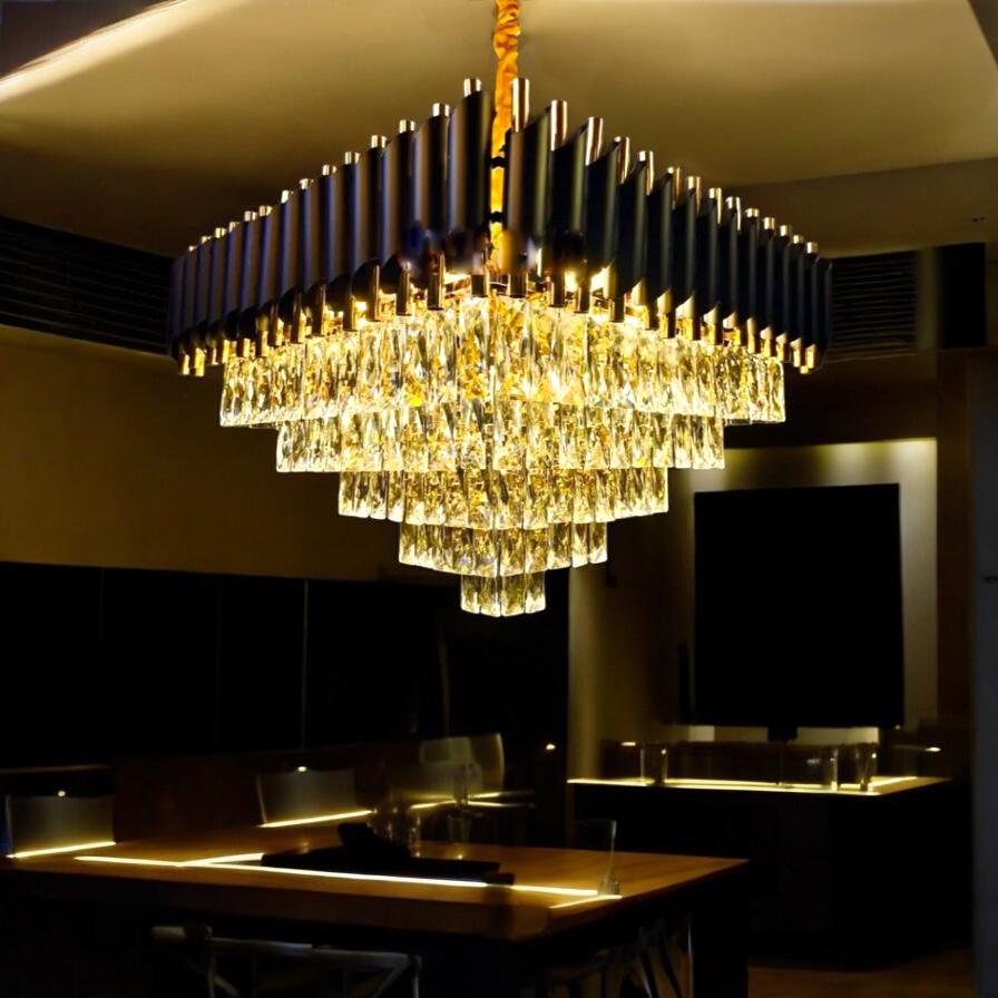 Candelabru Cristal Black Panther Square 600mm