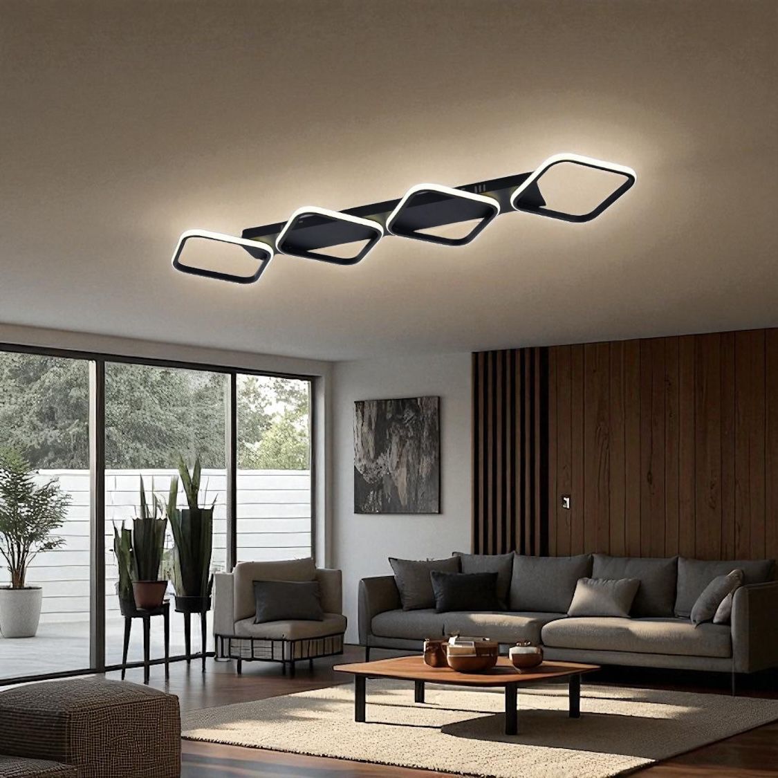 Lustra LED Maxi Lumara Black Echivalent 400W