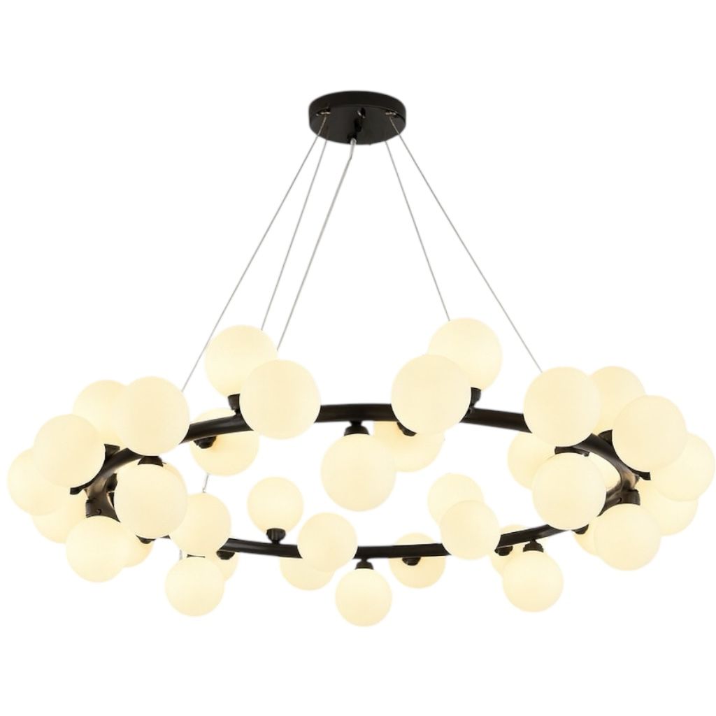 Lustra Abajur MAT Black Rotunda 45xG9 103CM