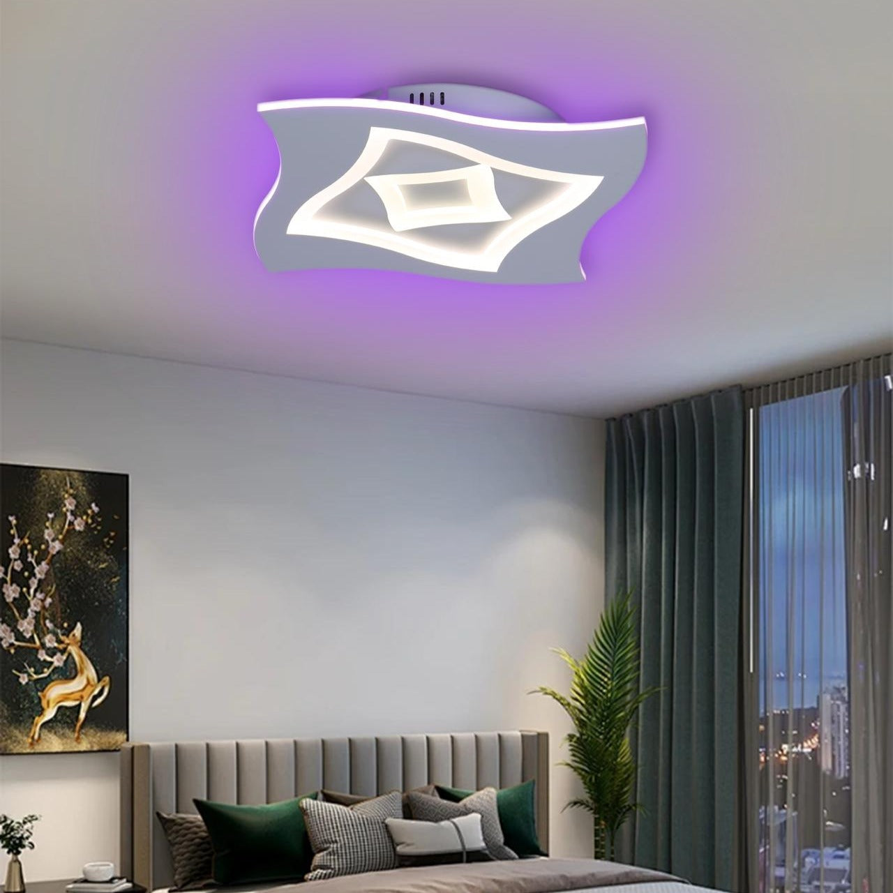 Lustra LED RGB HERA Echivalent 200W Telecomanda