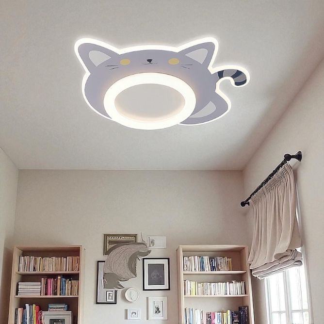 Lustra LED Kids Kitty Echivalent 360W Telecomanda