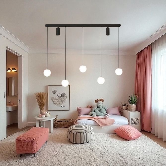 Lustra LED Suspendata Abajur 56W Echivalent 220W Telecomanda