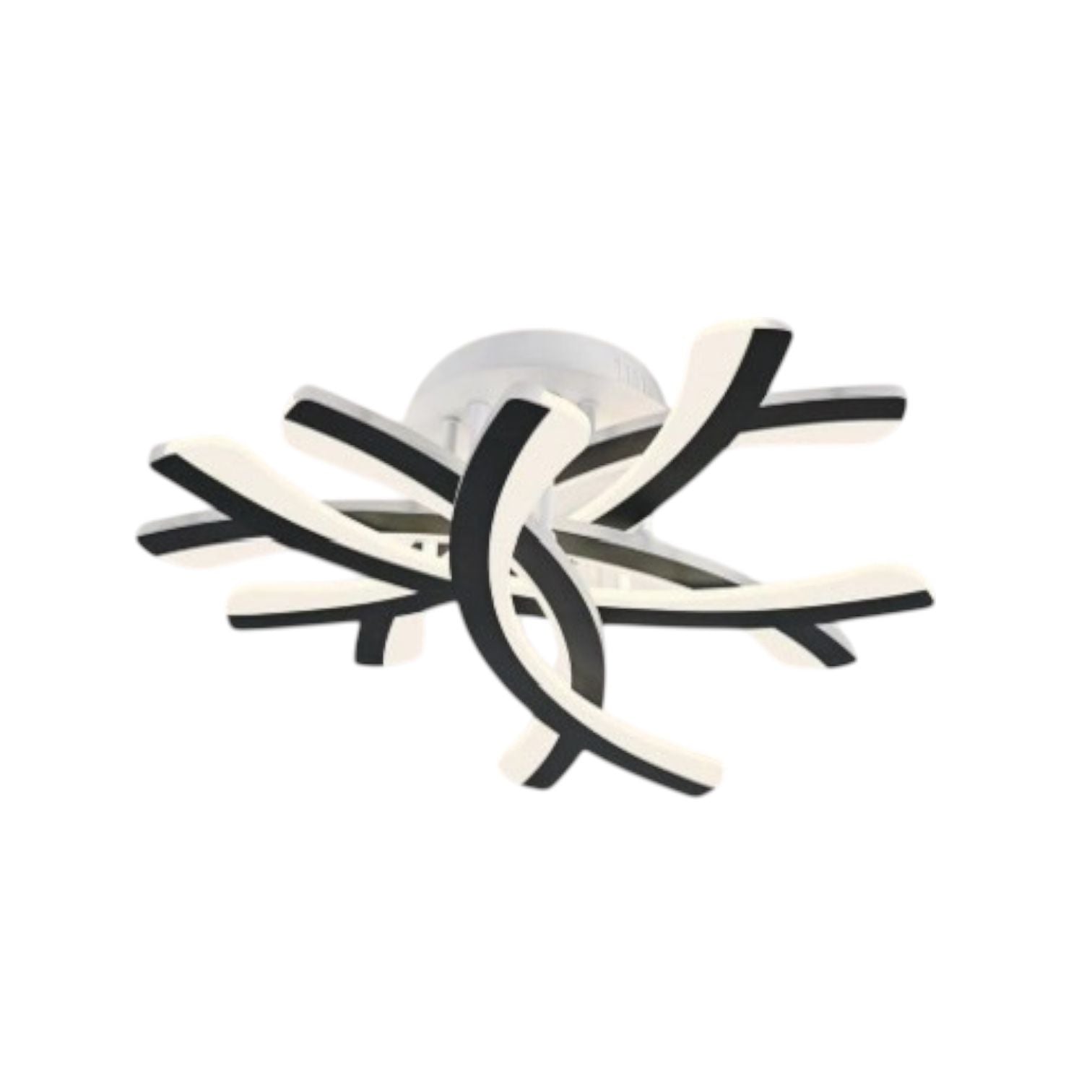 Lustra LED Fynora Black Echivalent 600W Telecomanda