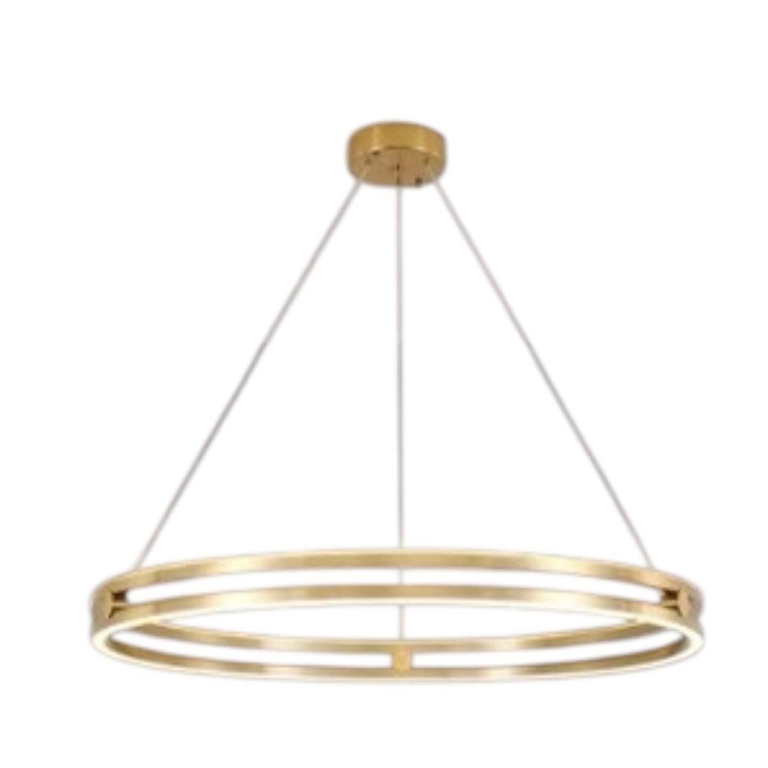 Lustra LED Maxi Ring Gold Suspendata Echivalent 800W Telecomanda