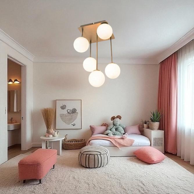 Lustra Abajur Mat Mini Serelys GOLD 5XG9