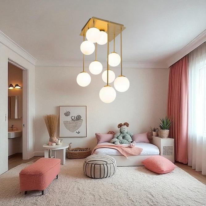 Lustra Abajur Mat Maxi Serelys GOLD 9XG9