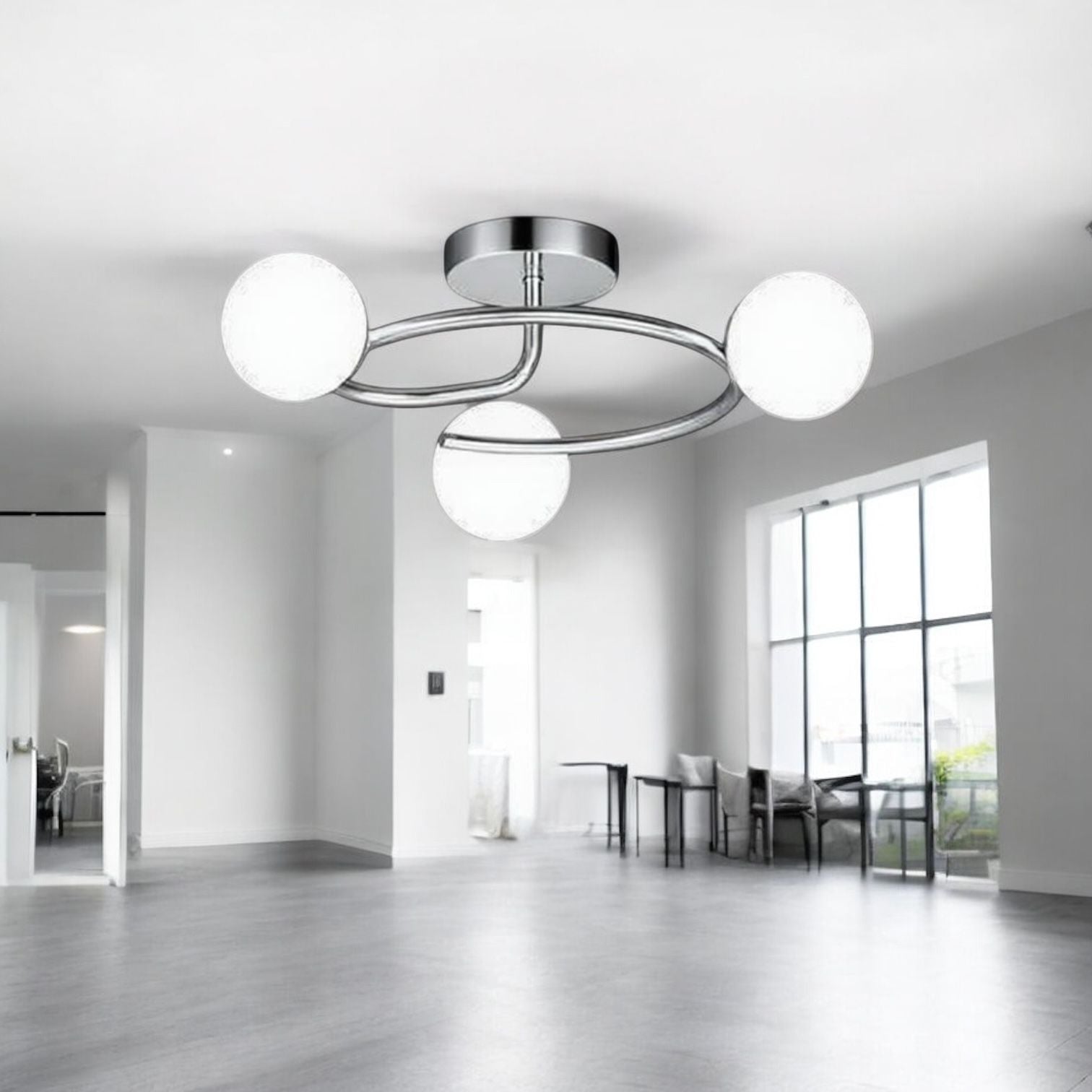 Lustra Abajur 3xE27 Chrome Elegance