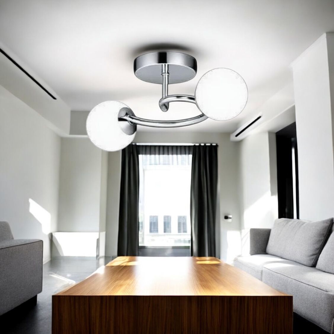 Lustra Abajur 2xE27 Chrome Elegance